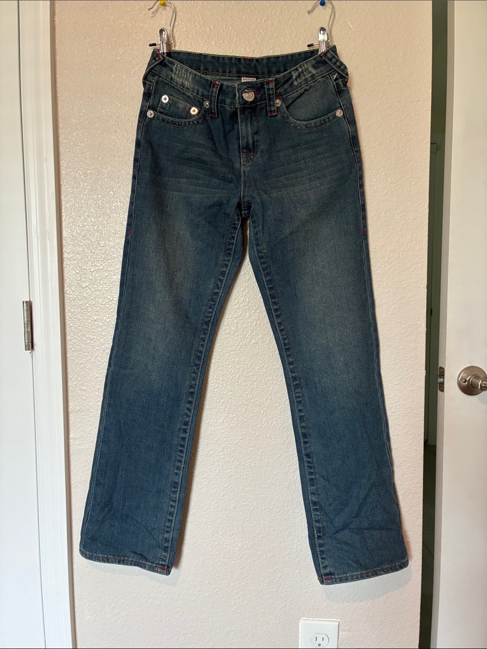 True Religion Straight Leg Dark Blue Denim Jeans